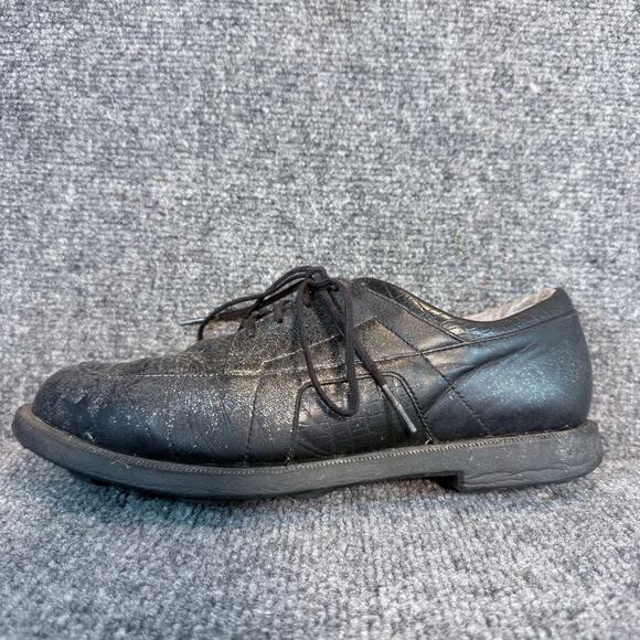 adidas Other - Adidas Metallic Black Leather Lace Up Oxford Style Casual Golf Shoes Mens 10